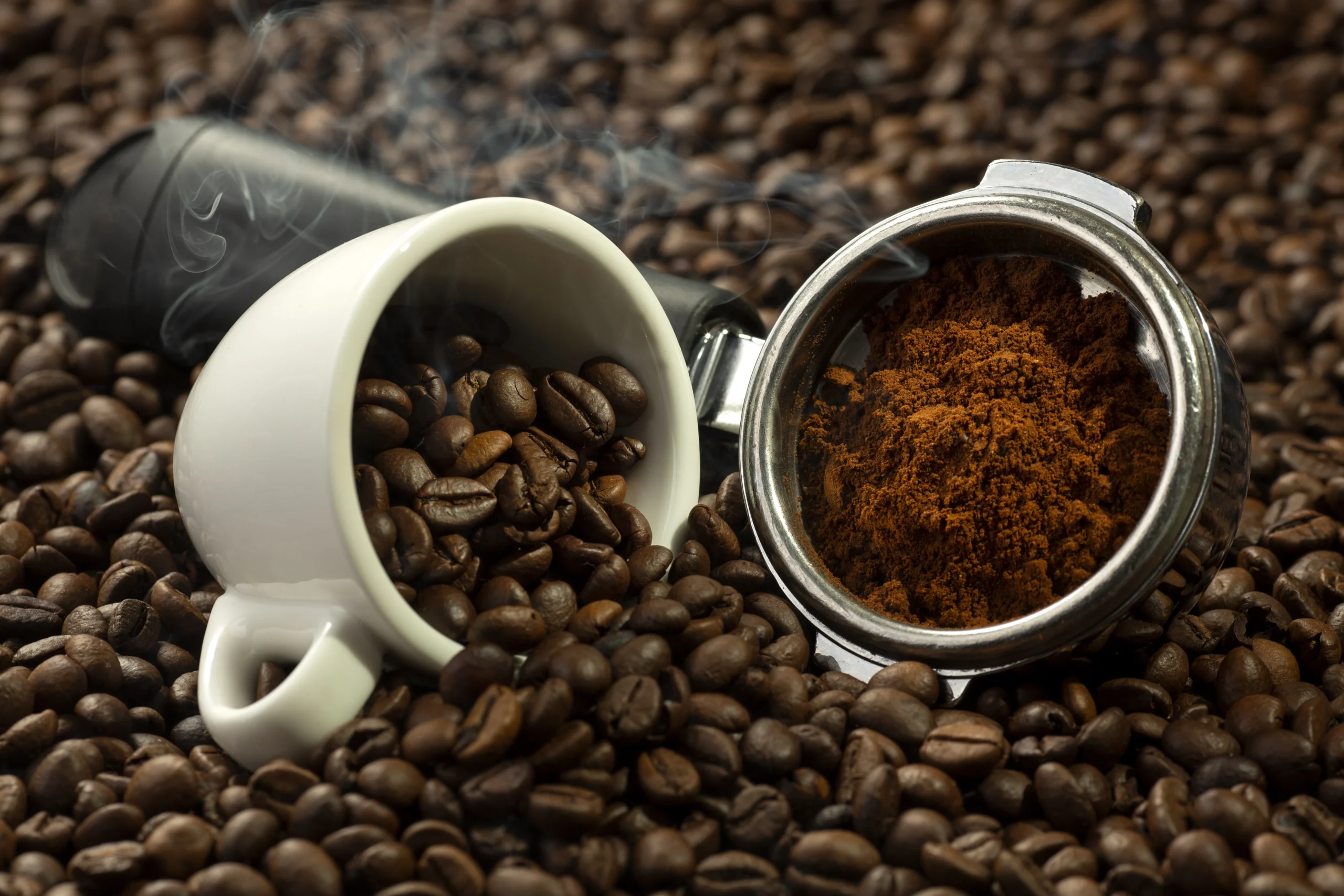 coffee bean and instant coffee
